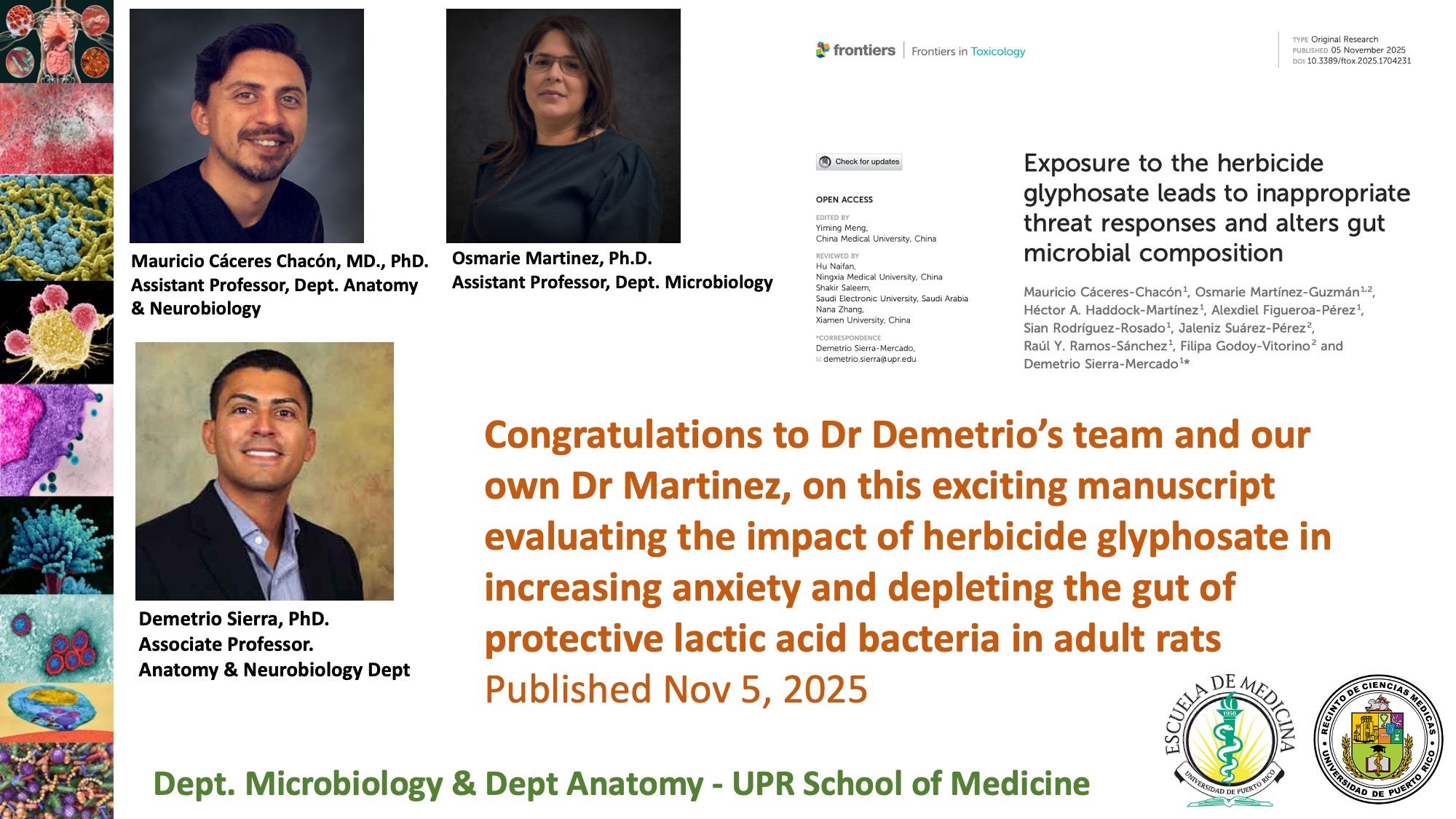 Congratulations to Dr Demetria's team