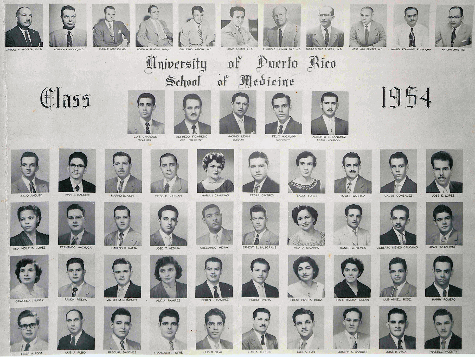 Clase de Medicina de 1954
